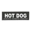 Interchangeable Patches, 1 pair, HOT DOG, Size: Small, Black