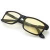 J+S Vision Blue Light Shield Computer/Gaming Glasses, Heavy Duty Lens, Classic Rectangular Glossy Black Frame