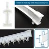 LT Easiyl 8PCS White Curtain Rail End Stops & Caps for Bendable Curved Track