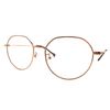 Evimero Blue Light Reduction Glasses, Stylish, Hard Case Included, Ultra Lightweight, JIS Standard, 35% UV 99% Round, For Computers, Unisex, golden