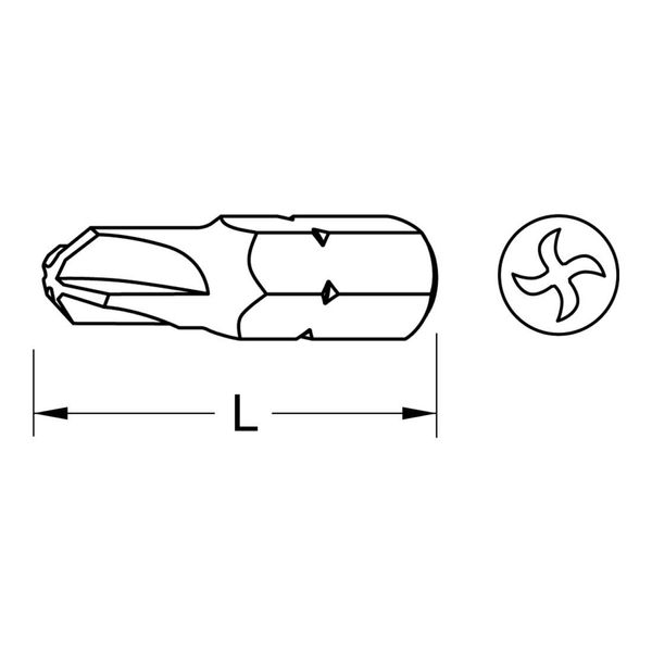 KS TOOLS 1/4" Bit Torq-Set®, 25mm, #5, 5er Pack