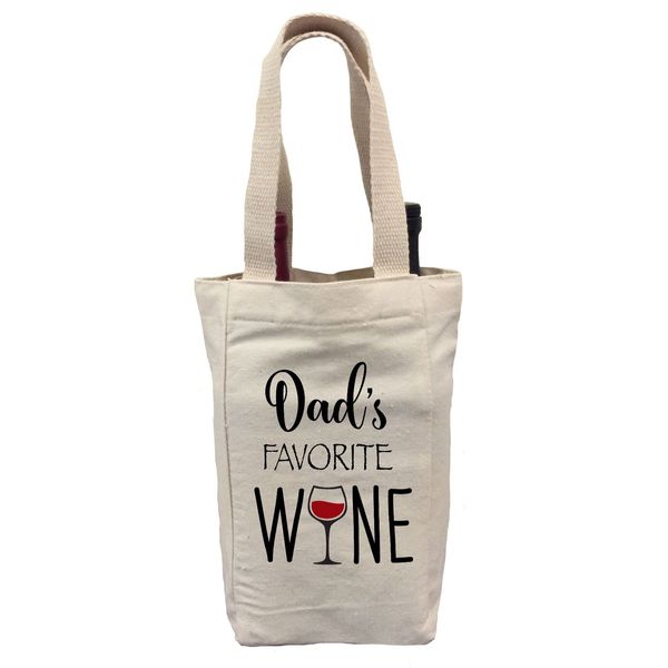 Father's Day Wine Tote, Dad's Favorite Wine Gift Bag, Gift for Dad