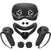 Silicone Protective Set for Meta Quest 3S - Face Cover, Controller Grip, VR Shell, VR Accessories (Black)