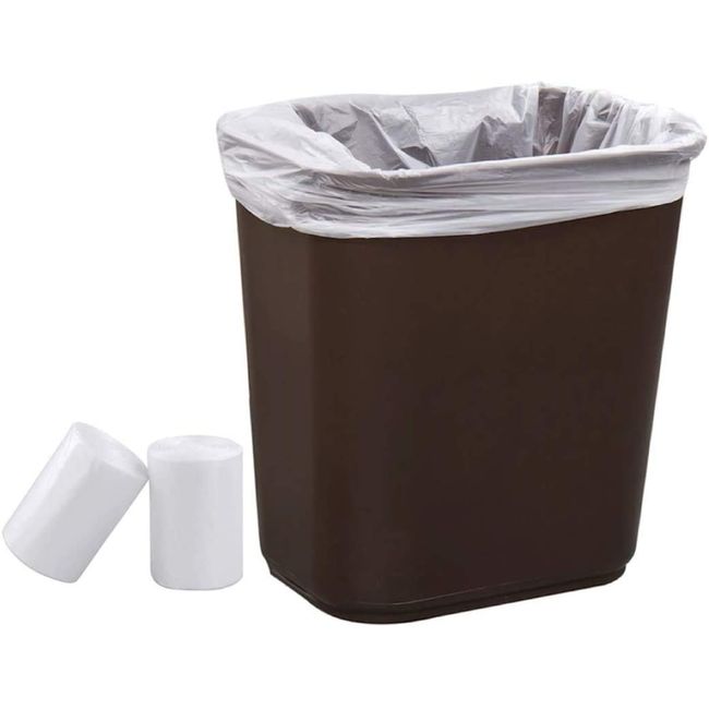 2.6 Gallon Clear Bathroom Trash Bags (240 Bags) 2 Gallon Small Garbage Bags  10 Liter Plastic Wastebasket Trash Can Liners for Home and Office Bins