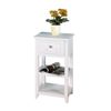 Teamson Home Dawson Side Table with Drawer and Shelves