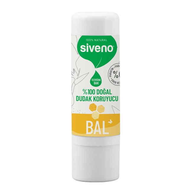 Siveno %100 Doğal Dudak Koruyucu Bal Bitkisel Lipbalm Dudak Kremi Nemlendirici Parlatıcı Onarıcı 6 G