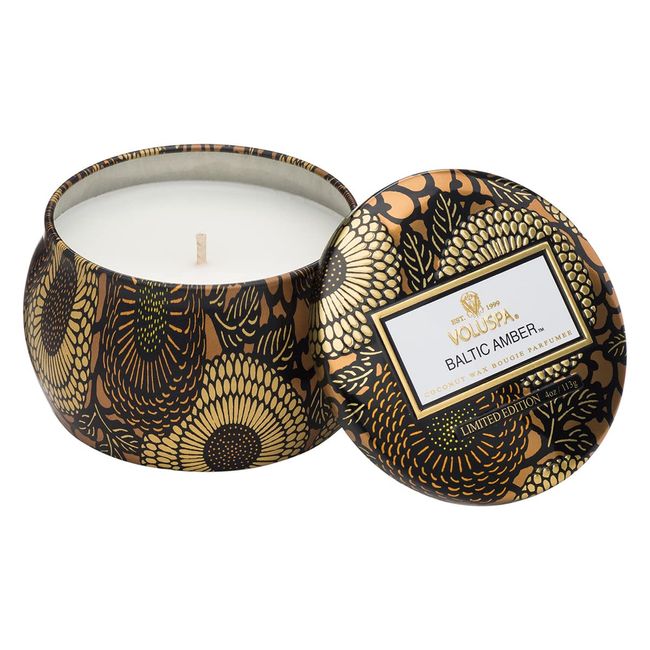 VOLUSPA Japonica Tin Candle, Small, Baltic Amber