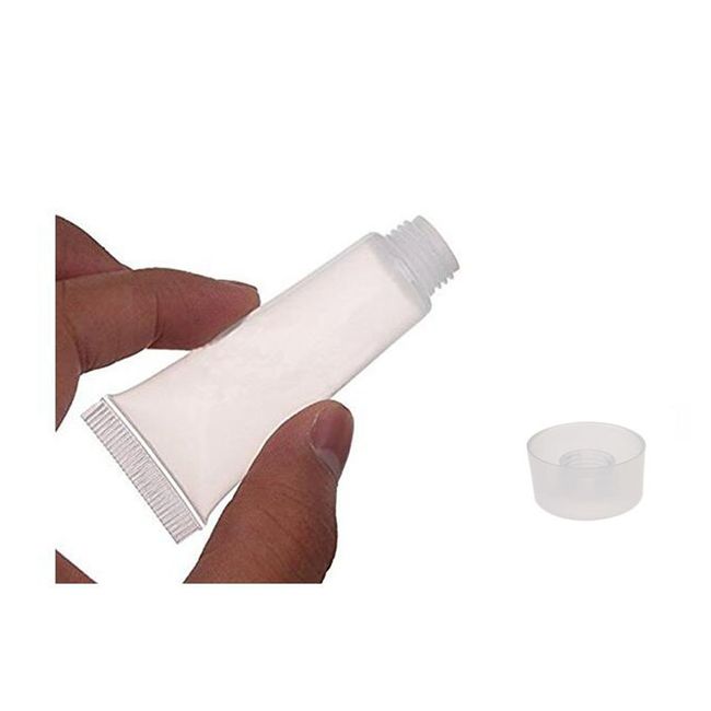 24pcs 5ml/10ml/15ml/20ml/30ml Empty Refill Clear Plastic Travel Cosmetic Makeup Soft Tube Container Bottle Shower Gel Body Lotion Shampoo Cleanser Packing Sample Bottle (5ml)