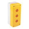 Yellow/White 3 Hole 22mm Control Station Switch Box Enclosure IP65