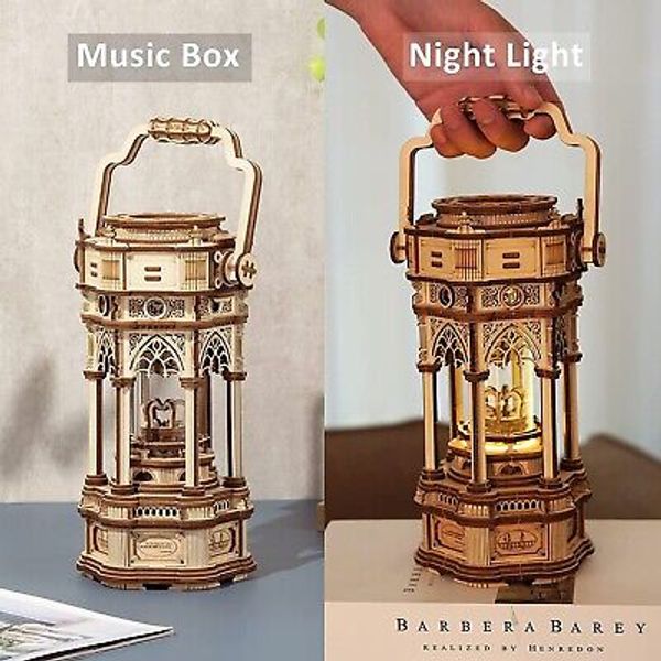 ROKR Victorian Lantern Wooden Mechanical Model Kit 3D Puzzle Toy DIY Xmas Gift