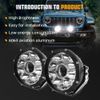 2PCS Laser 5" LED Work Lights Super Bright Combo Offroad Driving Auxiliary Pods