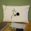 'Essentials For Sewing ' Canvas Clutch Bag/Accessory Case (CL00042852)
