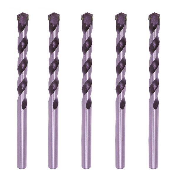 5Pcs 1/2" Masonry Drill Bit Set Carbide tip Black/White Stone Bricks Concrete 
