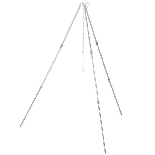 Logos 81063125 Mini Tripod, Wide, Silver, Approx. Width 23.6 x Depth 20.5 x Height 31.1 inches (60 x 52 x 79 cm)