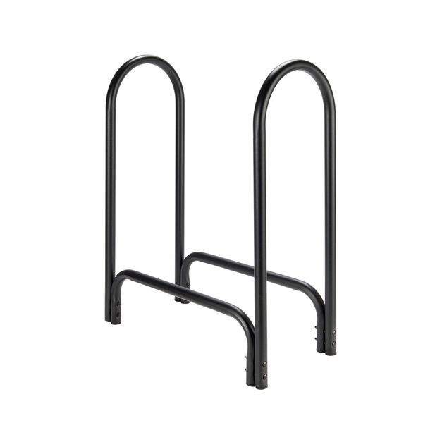 Shelter SLRS Firewood Storage Log Rack/Holder, Holds 1/4 Face Cord, Powder Coated Heavy Duty 1.25" Tubular Steel, Small (28" L x 12" D x 33" H), Black