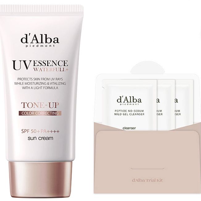 Dalba Waterfull Tone-up Sun Cream SPF 50+ PA++++ 50ml + Mildly Acidic Gel Cleanser 9ml Set