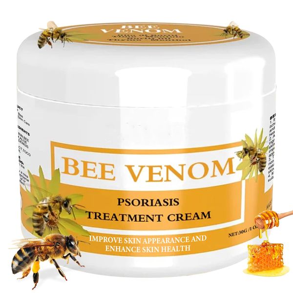 Bee Venom Psoriasis Cream - Bee Venom Psoriasis Cream, New Zealand Bee Venom Cream, Fast-Acting Relief Bee Venom Cream Psoriasis Cream, Soothing Psoriasis Cream