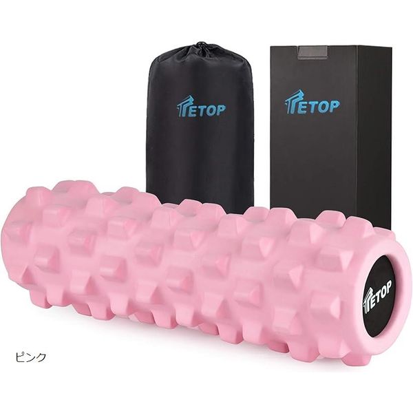 5x points on all items ★ 1/9 20:00~ Rakuten Ranking #1 500KG Load Capacity Foam Roller Stretch Roller Massage Yoga Pole Exercise Training Lightweight 40x12-13CM 600g Japanese Instruction Manual Included (Pink)