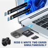 SD Card Reader, 3.0 Micro SD Card Reader & USB C Card Reader OTG SD Adapter Memory Card Reader for SD/Micro SD/SDHC/SDXC/MMC, Compatible with MacBook Pro/Air, Chromebook, iPhone 16/15 Plus Pro Max etc