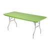 Kwik-Covers 6' Rectangle Plastic Table Covers 30" x 72", Bundle of 5 (Lime Green)