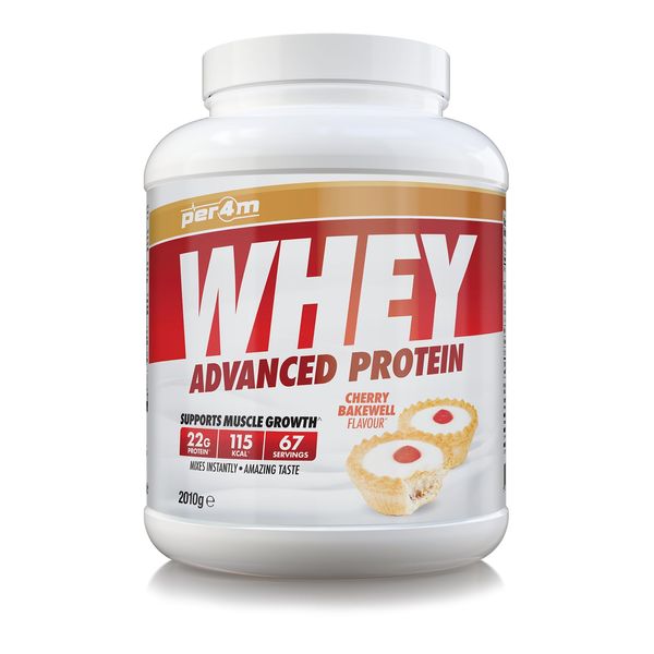 Per4m Protein Whey Powder | 67 Servings of High Protein Shake with Amino Acids | for Optimal Nutrition When Training | Low Sugar Gym Supplements (Cherry Bakewell, 2010g)