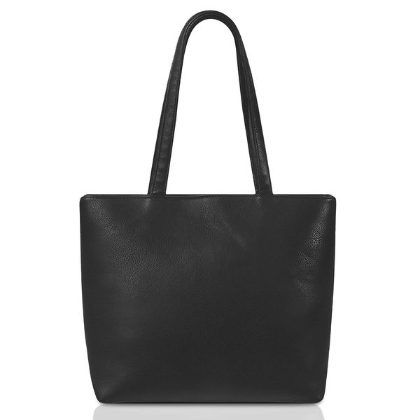 RATOM Men's Tote Bag, Rare Material Uneven Dyed Leather, Freestanding, Black