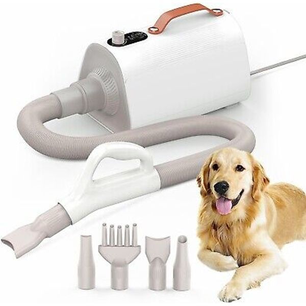 Pet Hair Dryer,IFurffy High Power High Velocity Pet Grooming Dryer,Adjustable Te