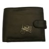 Steam Engine Black Leather Mens Wallet RFID Protection 350