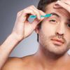 Fleek Eyebrow Tweezers Professional Best Stainless Steel Precision Tweezers Slanted Tweezers for Facial Hair Women & Men (Greenish Blue)