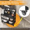 Metal Workshop Shelving Work Bench Garage Tool Storage Shelves W/Pegboard Wheels