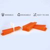 DC VOLTAGE 100pcs Tile Leveling System, Tile Level Wedge Spacer Plus, Reusable Wedges with Tile Leveling Pliers (Orange)