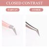 Tweezers for Eyelash Extension Professional Eyelash Tweezers for Single 2D 3D Eyelash Extension(Rounded Corners)