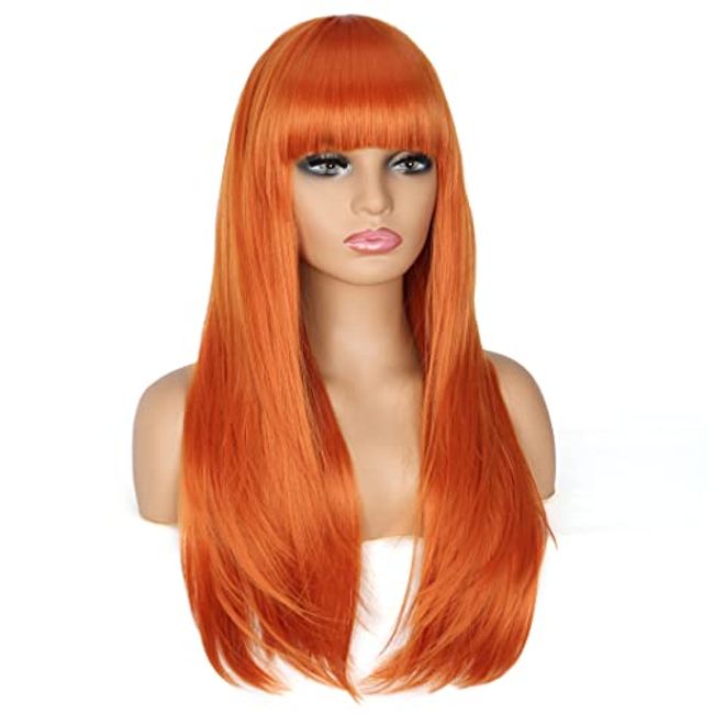 Women 80cm Long Straight Wigs Fashion Cosplay Costume Anime Hair Party Full  Wigs