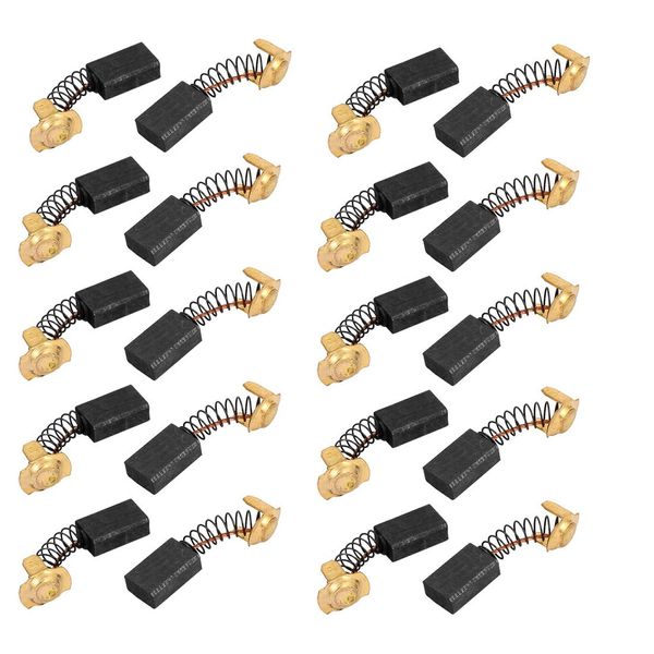 sourcingmap 10 Pairs Electric Drill Motor Rotary Power Tool Carbon Brush 6 x 11 x 17mm