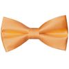 TIES R US Plain Peach Satin Silk Mens Bow Tie