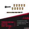 E-Z Hex Thread Repair Kit for Soft Wood Flanged Threaded Inserts 8-32 x 10mm, Drill, Installation Tool