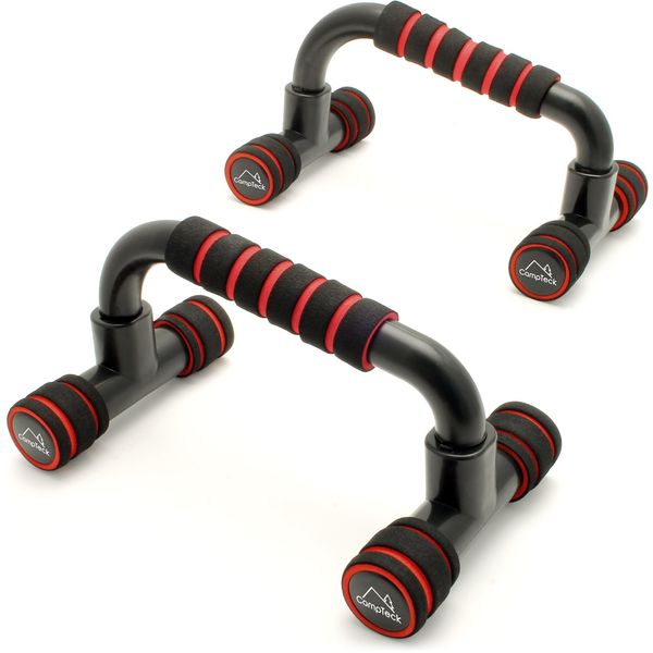 CampTeck U6664 Push Up Bars Stand with Foam Grip Handle for Chest Press, Home Gym Fitness Exercise, Strength Training - 1 Pair