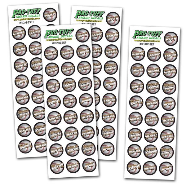 Pro-Tuff Decals Hi-Def Baseball Award Decal Set (100 Decals) Assorted Awards