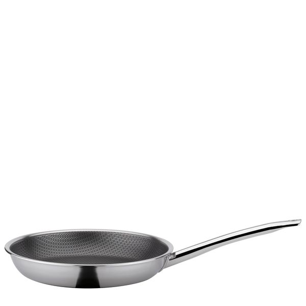 Spring Vulcano Cut Resist Pure, Diameter 20 cm, Stainless Steel, Non-Stick Coating, 100% PFAS Free, Suitable for Induction Cookers, 5-Layer Material, Scratch-Resistant, Oven Solid Frying Pan