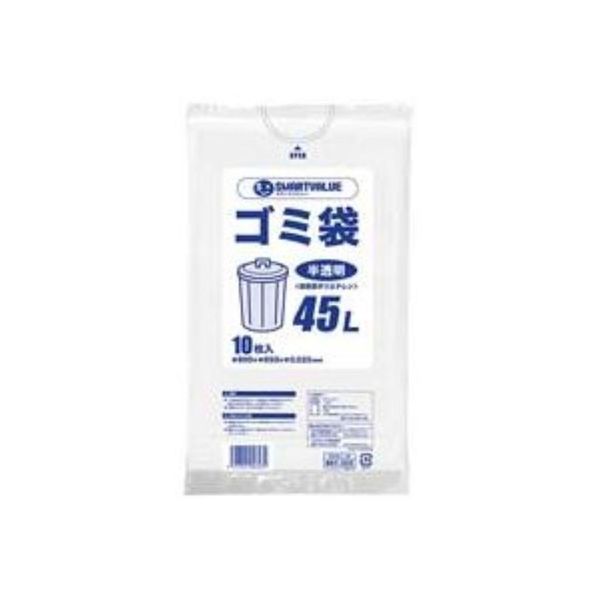 (Bulk Purchase) Jointex N209J-45 Trash Bags, LDD Translucent, 10.9 gal (45 L), 10 Bags