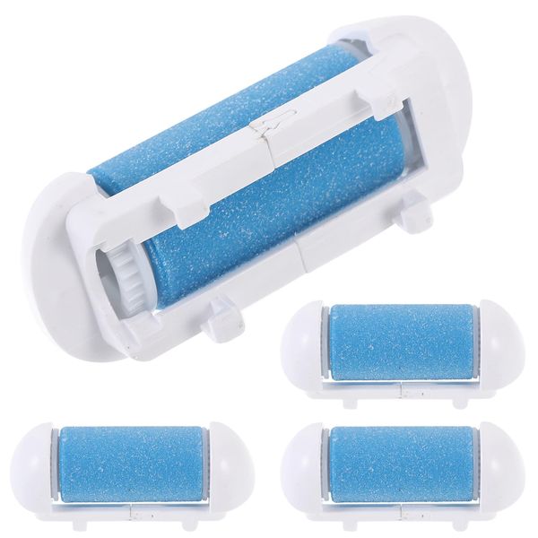 SUPVOX 4pcs Replacement Roller Refill Heads for Electronic Foot File Refill (Blue)