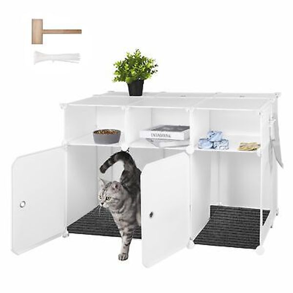 Cat Litter Box Enclosure, Small Pet Enclosure, Cat Litter Box Furniture with ...