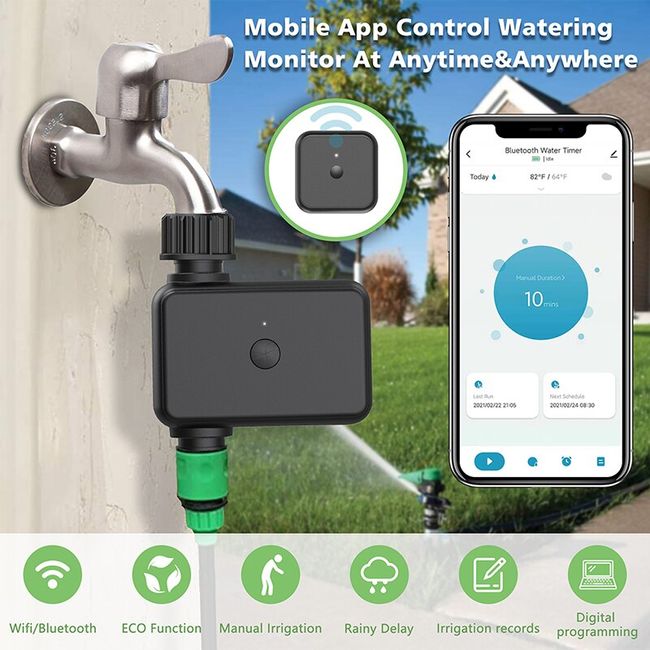 Bluetooth Sprinkler Timer Single-Outlet Smart Water Controller