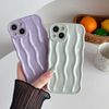Caseative for iPhone 13 Case,Water Ripple Pattern Curly Wave Frame Soft Phone Case (LPurple)
