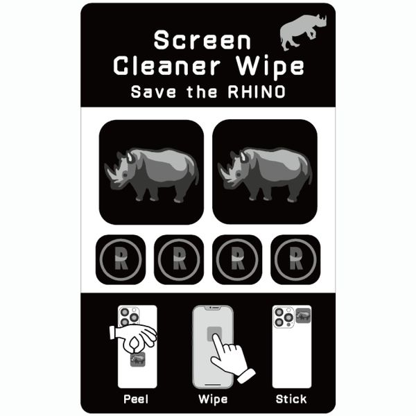LCD Screen Cleaner [For Smartphones, Monitors, Tablets, Glasses, etc. (Reusable Sticker Type)] (S)