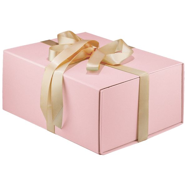 MOYEUPAC Gift Box 9" X 7" X 4" with Magnetic Closure Lid for Gift Packaging, Father's Day, Mother's Day, Presents Christmas and Various Holidays (Pink)