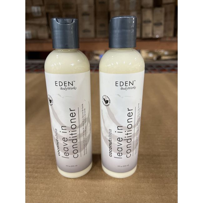 EDEN BodyWorks Coconut Shea Leave In Conditioner 8 Oz Each (2 PACK)