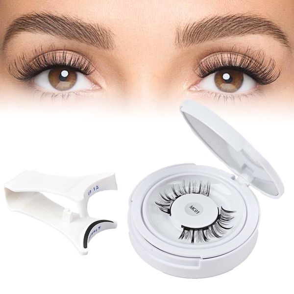 EONFAVE Magnetische Wimpern, Magnetic Lashes Wiederverwendbare, Wimpern Magnetisch Natürlicher Look, 1 Paar Magnet Wimpern mit zange, Ohne Kleber Einfach Zu Tragen Und Zu Entfernen