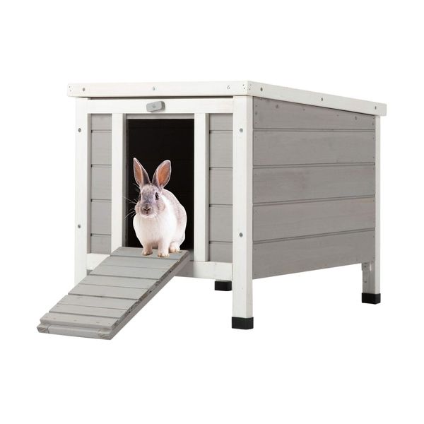 SNUGENS Topnotch Weatherproof Outdoor Wooden Bunny Rabbit Hutch Pet Cage Cat ...