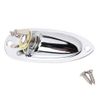 Boat Input/Output Jack Plate Socket with 6.35mm Jack Compatible with Fender Strat Electric Guitar (Silver)